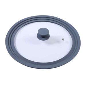 TAMPA DE PANELA DE VIDRO E SILICONE 24-26-28CM