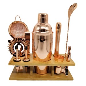 KIT BARTENDER INOX ROSE 11PCS