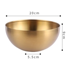 TIGELA DE INOX DOURADO 20CM
