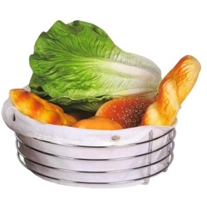 CESTO PARA PÃES ARAMADO DE INOX