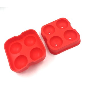 FORMA DE GELO SILICONE 4 ESFERAS