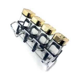 PORTA CONDIMENTO DE VIDRO 4PCS